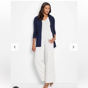 NIC+ZOE Destination Tank with Navy Pinstripes